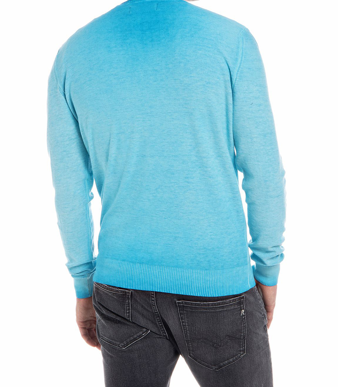 フェードカラーコットンニット 詳細画像 ネオンスカイ 2